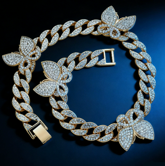 INS Butterfly Hip-Hop Necklace