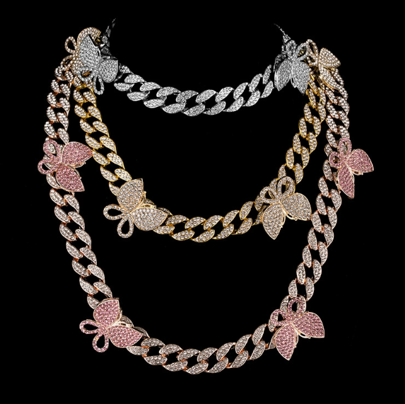 INS Butterfly Hip-Hop Necklace