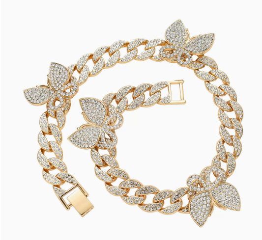 INS Butterfly Hip-Hop Necklace
