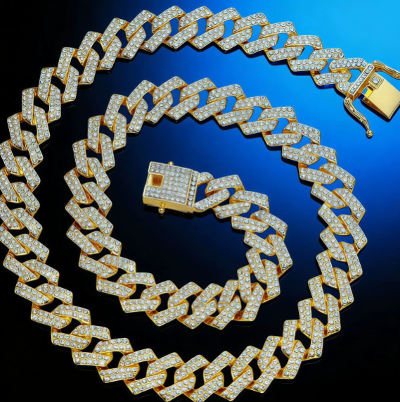 14mm Iced Diamond Cuban Chain