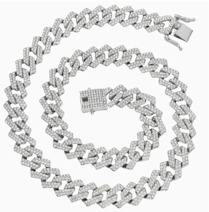 14mm Iced Diamond Cuban Chain