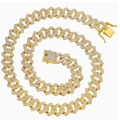 14mm Iced Diamond Cuban Chain